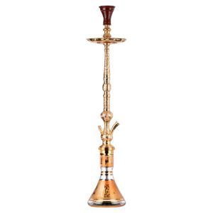 Cachimba Khalil Mamoon Fakher egipcia hecha a mano en bronce, cobre y acero inoxidable con base tradicional