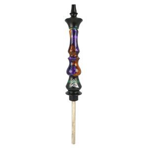 Nayb 2.0 Up Down Wood Purple cachimba brasileña artesanal en acero inoxidable, resina morada y madera con doble sistema de purgas
