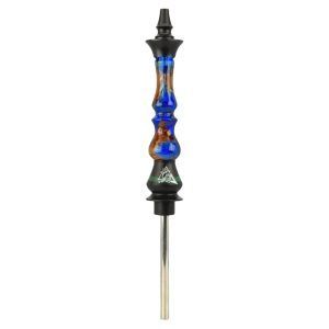 Nayb 2.0 Up Down Translucent Blue cachimba brasileña artesanal en acero inoxidable, resina translúcida y madera con doble sistema de purgas