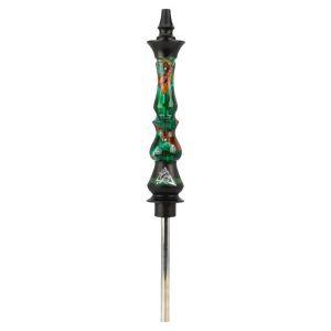 Nayb 2.0 Up Down Wood Esmeralda cachimba brasileña artesanal en acero inoxidable, resina verde esmeralda y madera con doble sistema de purgas