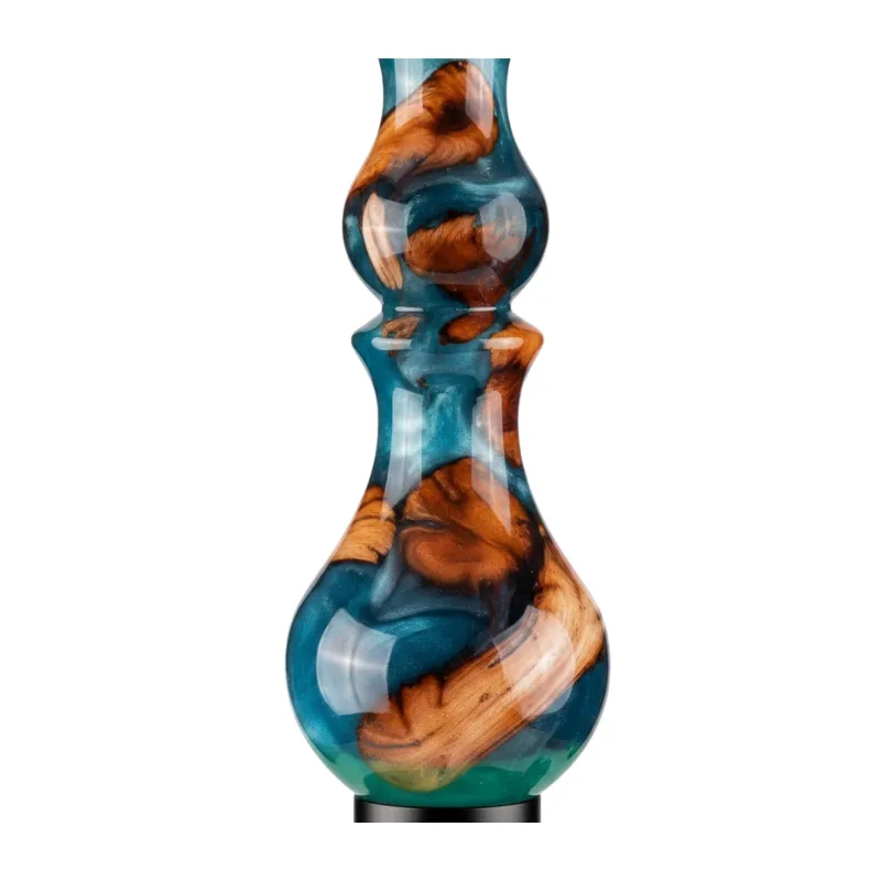 Regal Hookah Bishop All Blue Glitter Manzanita en acero inoxidable y aluminio aeroespacial resina