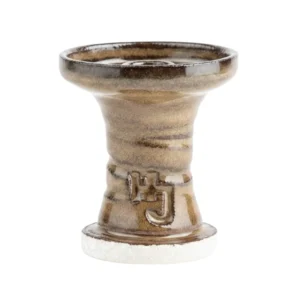 Cazoleta Hookah John x La Capsula de 7,5 cm en barro blanco chamotado para Full Black y Fusion Blend completa