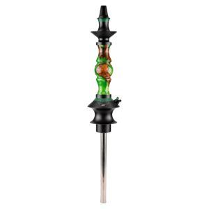 Regal Hookah Epoxy Prince Eye All Green Winewood en acero inoxidable y aluminio aeroespacial