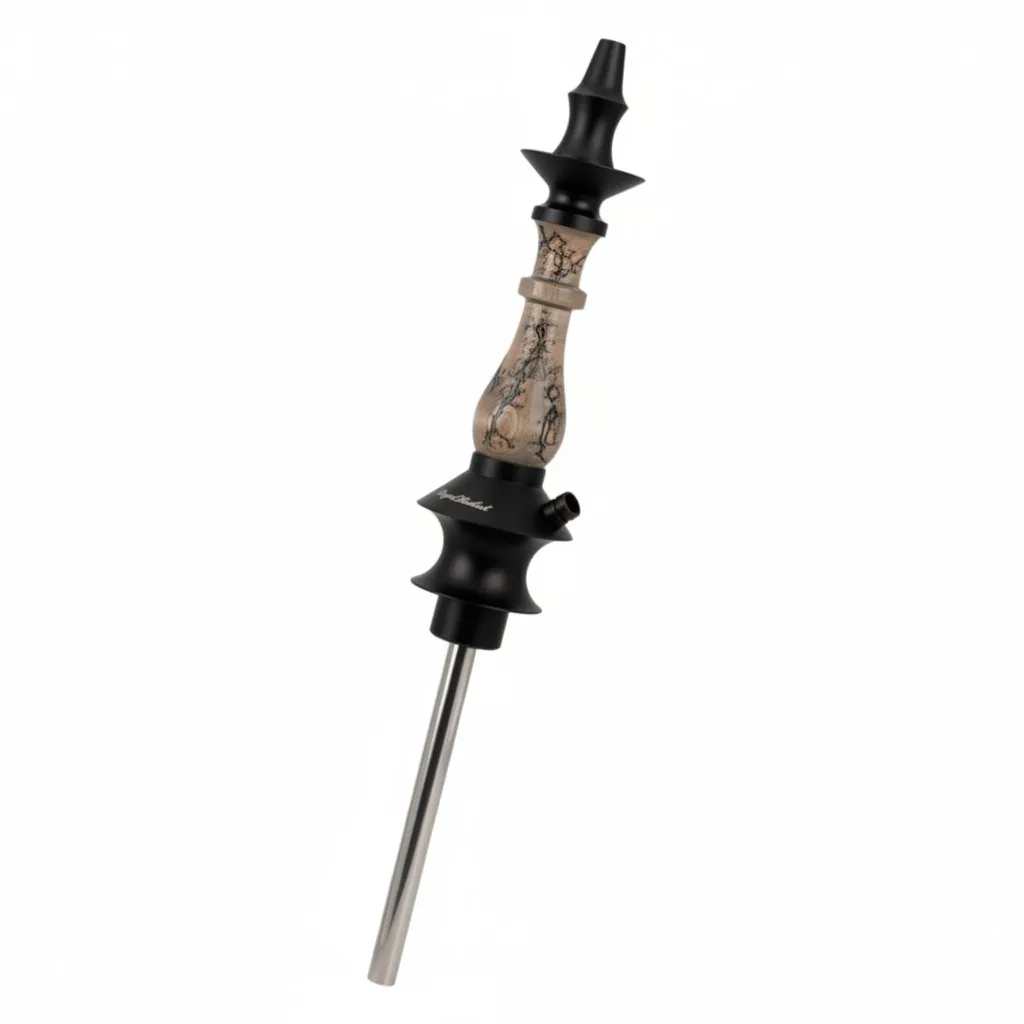 Cachimba Regal Hookah Prince Art Zeus Brown hecha con descarga eléctrica que raja la madera