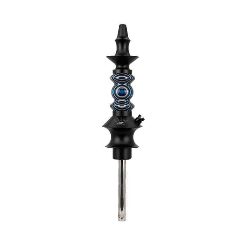 Regal Hookah DW Pawn #5 Greek Eye con aluminio aeroespacial y madera torneada a mano