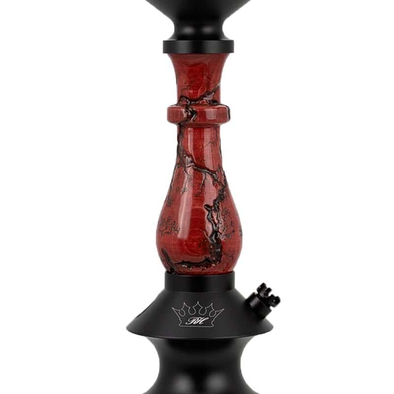 Regal Hookah Prince Art Zeus Red hecha con descarga eléctrica que raja la madera