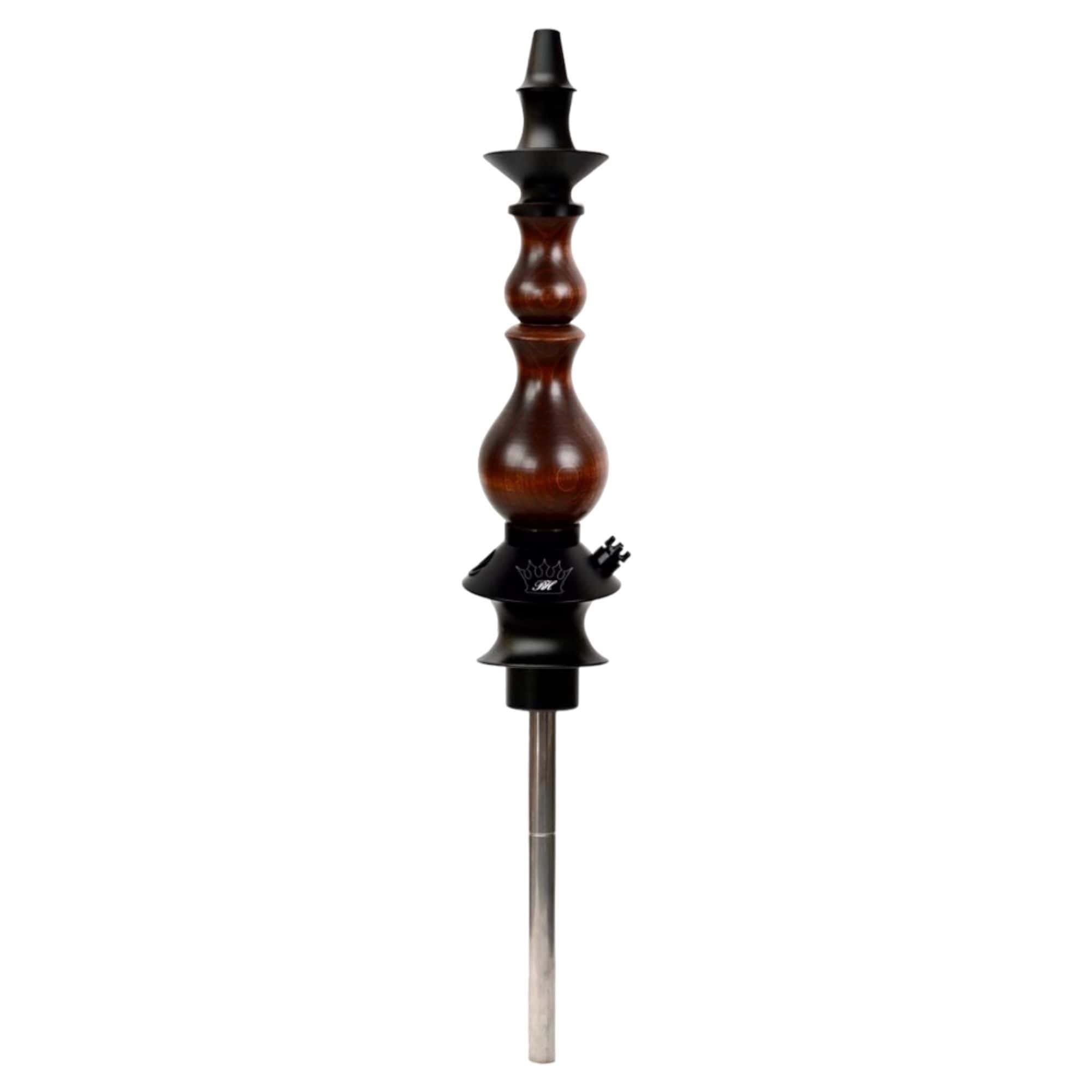 Cachimba Regal Hookah Bishop Brown Gloss en acero inoxidable V2A con acabado marrón brillante