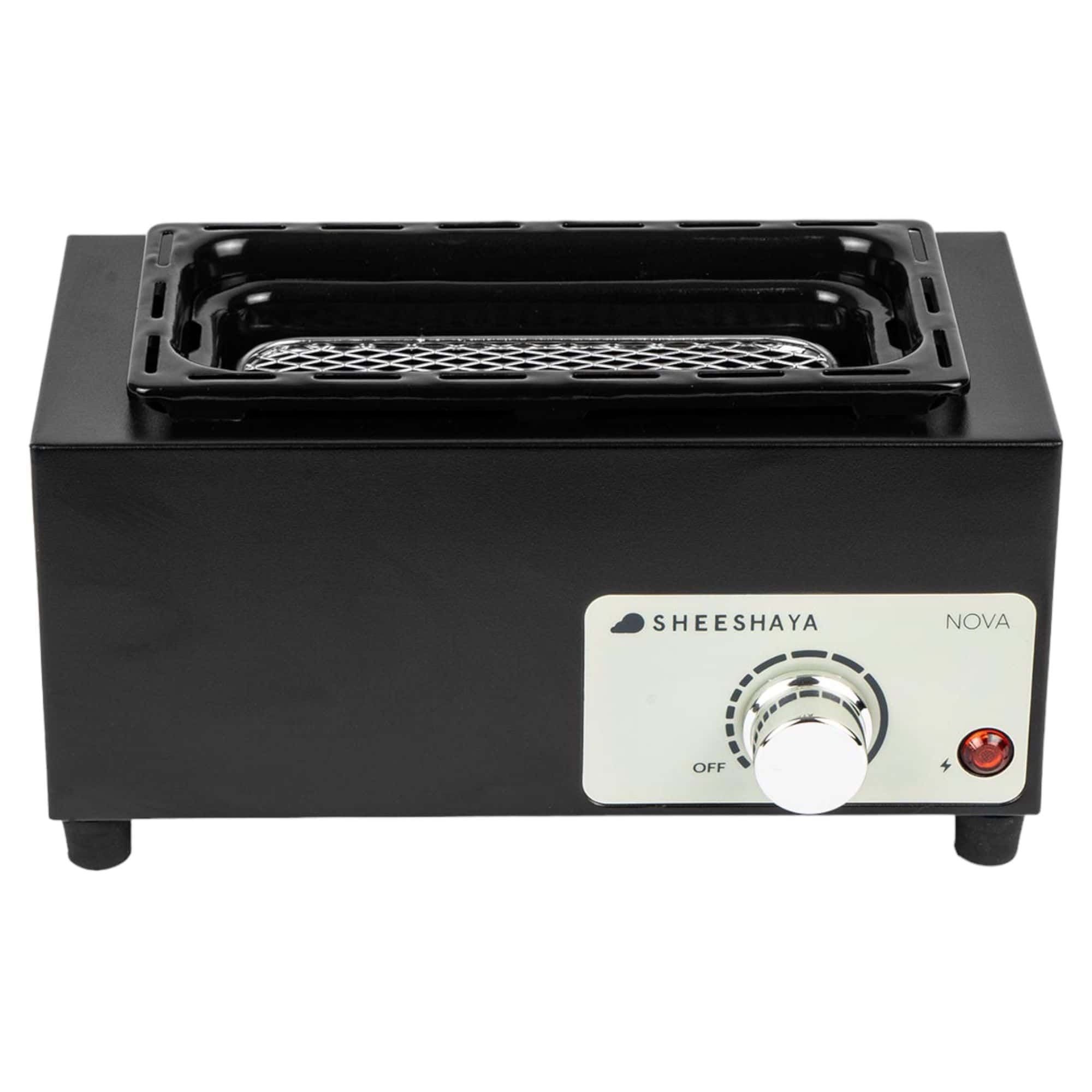 Hornillo Sheeshaya Nova 600W eléctrico con rejilla protectora para encender carbones naturales de cachimba