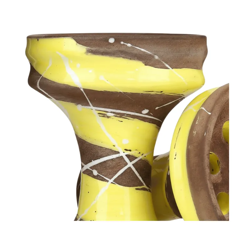 Cazoleta Conceptic Design Killer Yellow rusa de barro rojo tipo killer con 6 agujeros