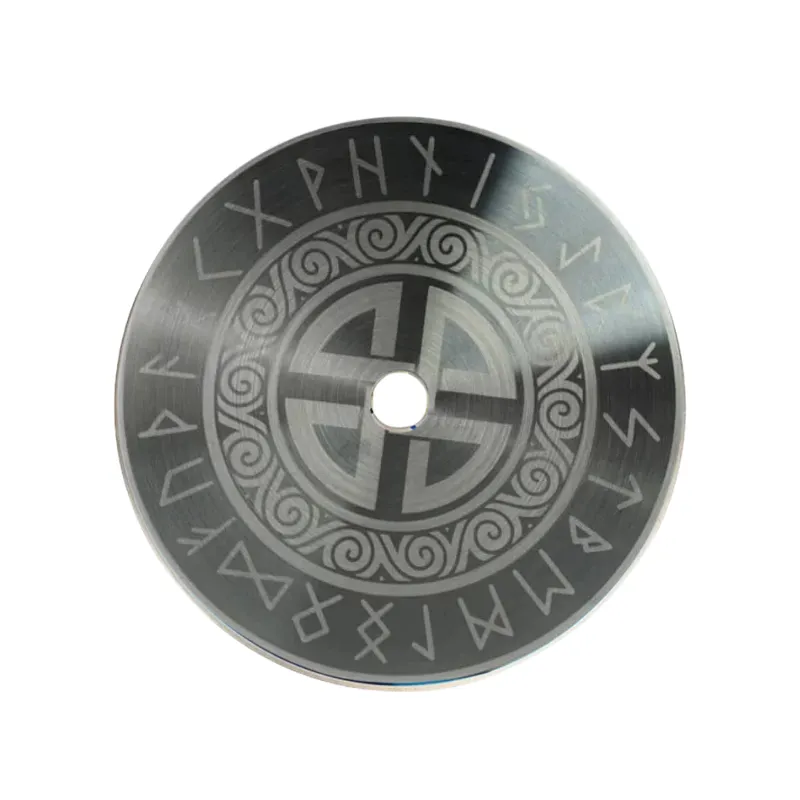 Plato Mr Shisha Valhalla en acero inoxidable V2A con diseño nórdico para cachimba Black