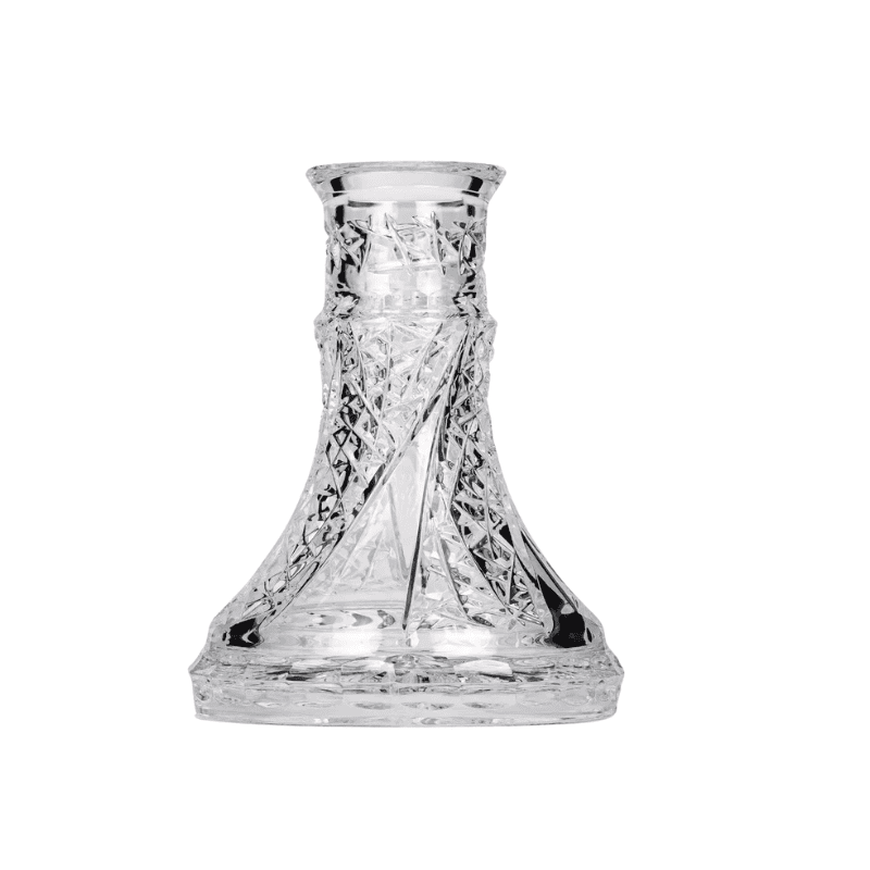 Base Caesar Crystal Small Fan Cut Clear de cristal artesanal con corte Fan Cut