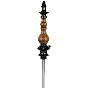 Cachimba Regal Hookah Bishop Brown Satin de 52 cm con madera tratada y aluminio aeroespacial