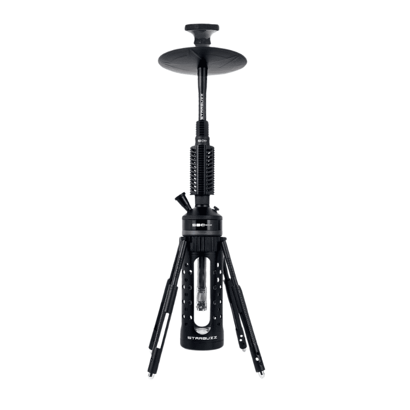 Cachimba Starbuzz Carbine con mástil forma de arma, base de cuatro patas y LED de colores