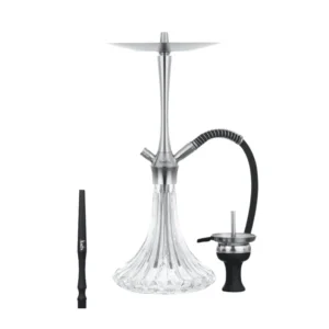 Pack cachimba Aladin A46 alemana en acero inoxidable de 46 cm con difusor regulable, hornillo eléctrico, cazoleta TGS Nilo, gestor Coldprov, papel aluminio grueso, punzón y carbón Max Flow en The Good Shisha