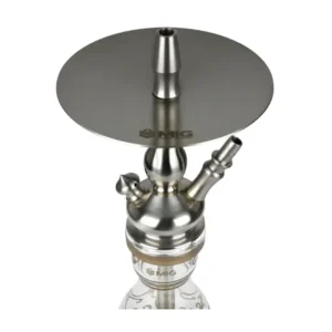 Cachimba MIG Tradi Nano V2A de acero inoxidable con base de cristal de bohemia