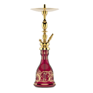 Cachimba MIG Tradi Mini Red Gold de latón con base de cristal de bohemia