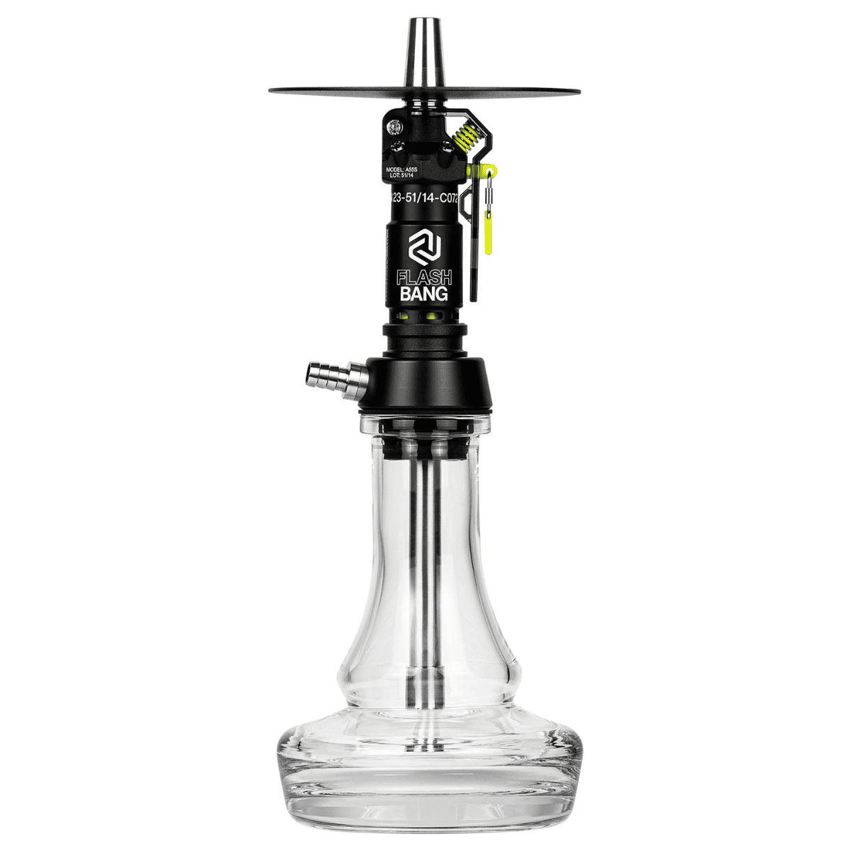 Cachimba Amotion Flash Bang Slate alemana de 40 cm con mástil de más de 30 piezas y plato grabado a láser
