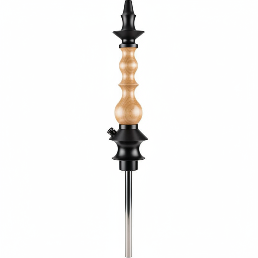 Cachimba Regal Hookah Queen Clear Satin con madera tratada y acabado mate elegante
