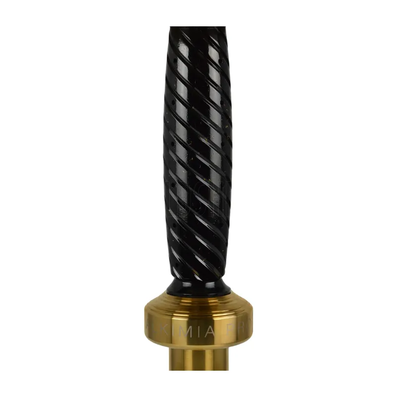Cachimba DMNT Alkimia Pro española de 47 cm en acero inoxidable de alta calidad con sistema de purga efecto hilos de humo, difusor regulable, manguera Thunder y boquilla acero inox a juego en The Good Shisha