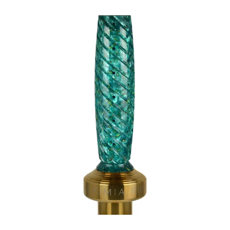 Cachimba DMNT Alkimia Pro española de 47 cm en acero inoxidable de alta calidad con sistema de purga efecto hilos de humo, difusor regulable, manguera Thunder y boquilla acero inox a juego en The Good Shisha