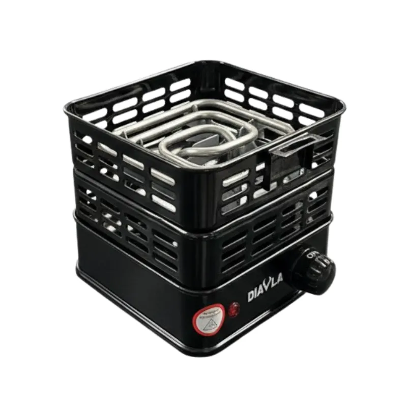 Hornillo Diavla Toaster 1000W eléctrico con mango y pinzas para encender 20 carbones de cachimba