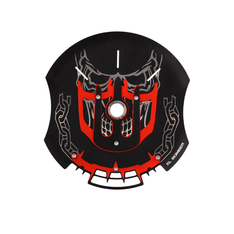 Cachimba El Bomber Apocalypse inspirada en Mad Max con purga de calavera central y acero AISI 304