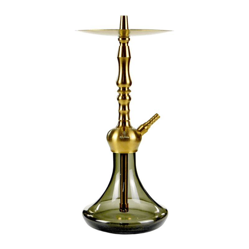 Cachimba Mr Shisha Mini Legend 2.0 de 45 cm en acero inoxidable V2A con purga vertical