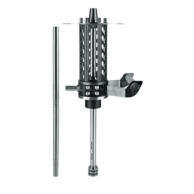 Cachimba Shi Carver MicroGun Black Edition rusa edición limitada de 50 unidades en acero inoxidable V2A con cámara giratoria 360 grados y acabado Black