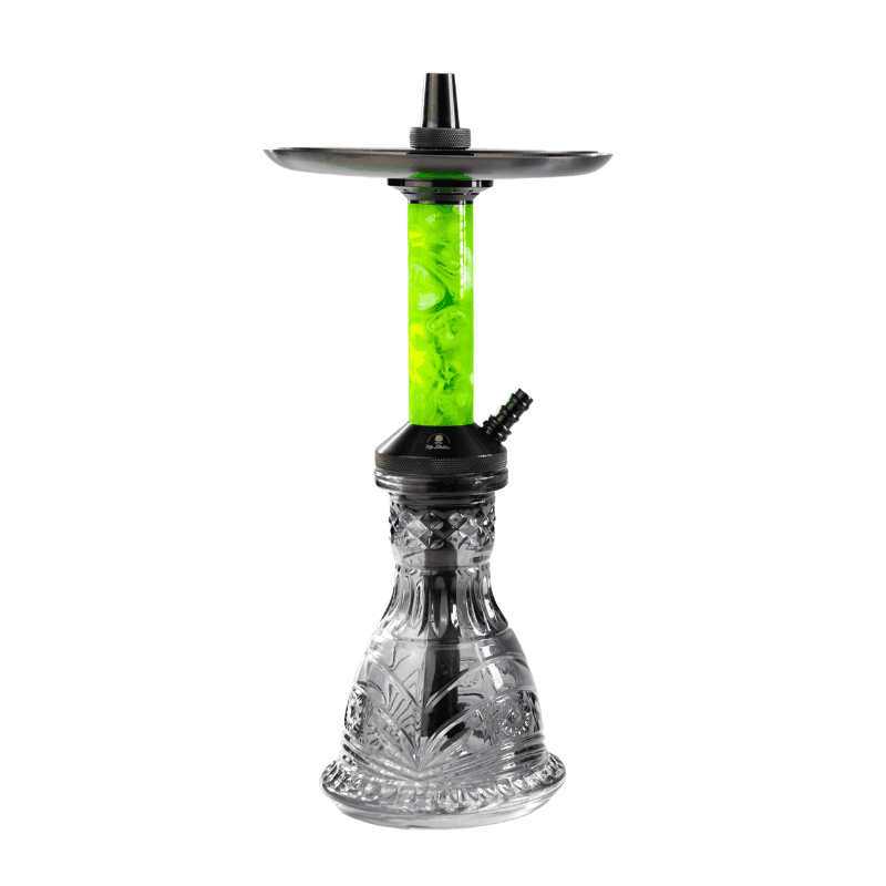 Cachimba de 38 cm en acero inoxidable V2A con resina incluida Verde
