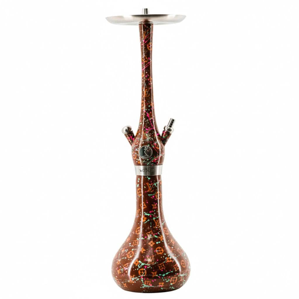 Cachimba Wookah Custom LV exclusiva en madera artesanal con logos LV personalizados a mano