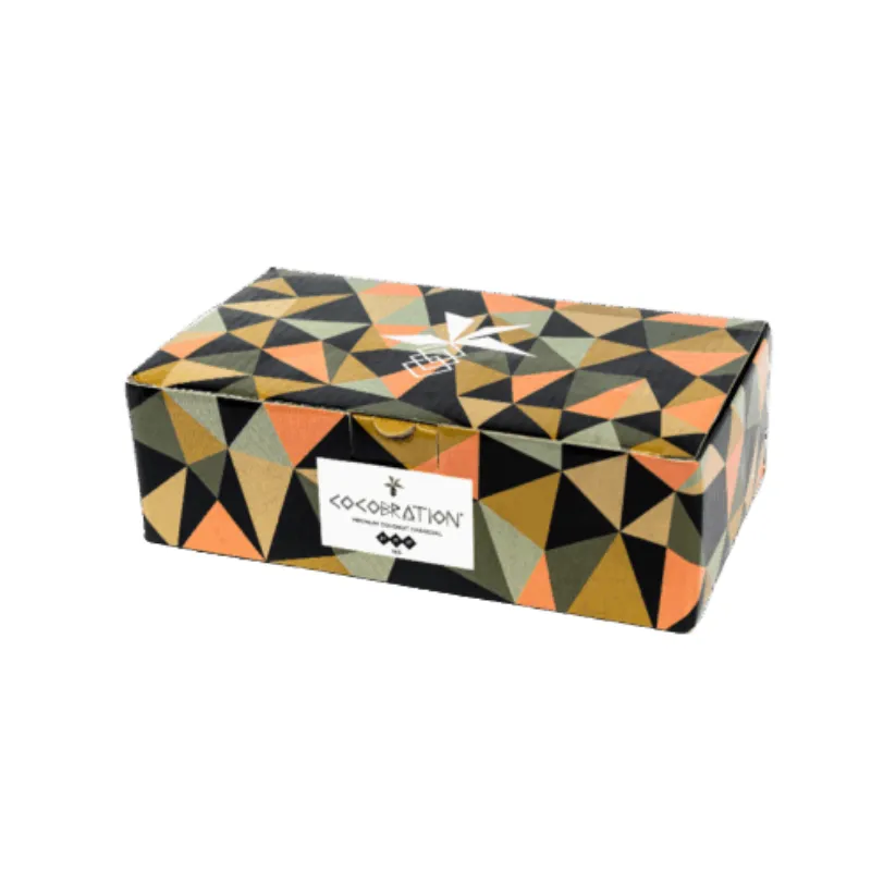 Caja 20 kilos Cocobration 27mm de carbón natural premium de cáscara de coco indonesio en formato cubo 27x27 mm sin aditivos químicos en The Good Shisha