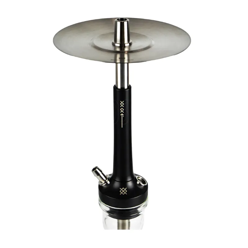 Cachimba Doosha Hookah Basic rusa artesanal hecha a mano con logotipo Svarog Square, cabezal de múltiples orificios Doosha x Oblako, boquilla grabada y tubo de silicona en The Good Shisha