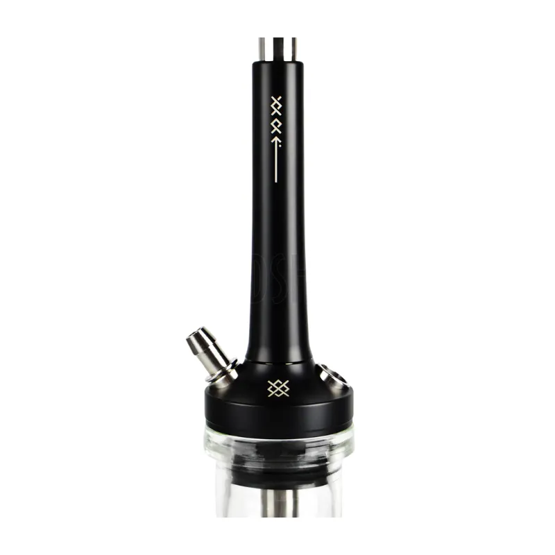 Cachimba Doosha Hookah Basic rusa artesanal hecha a mano con logotipo Svarog Square, cabezal de múltiples orificios Doosha x Oblako, boquilla grabada y tubo de silicona en The Good Shisha