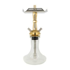 Cachimba VZ Brass Mini en acero inoxidable y latón con base rusa mini clear y boquilla original VZ
