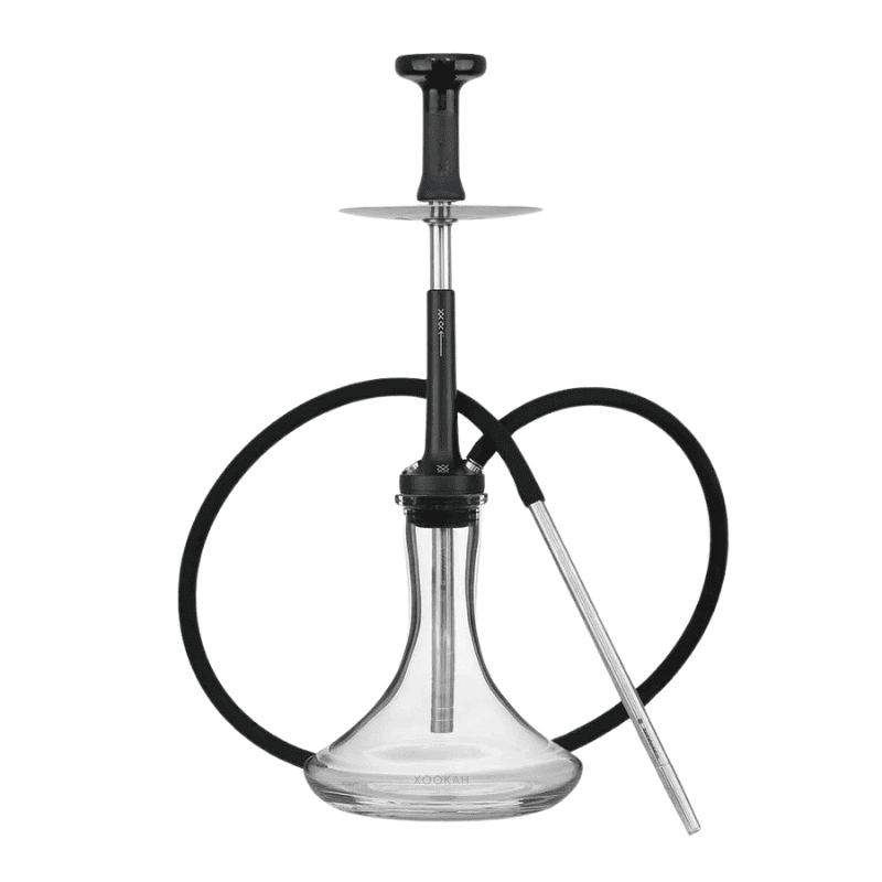 Cachimba Doosha Hookah Basic rusa artesanal hecha a mano con logotipo Svarog Square, cabezal de múltiples orificios Doosha x Oblako, boquilla grabada y tubo de silicona en The Good Shisha