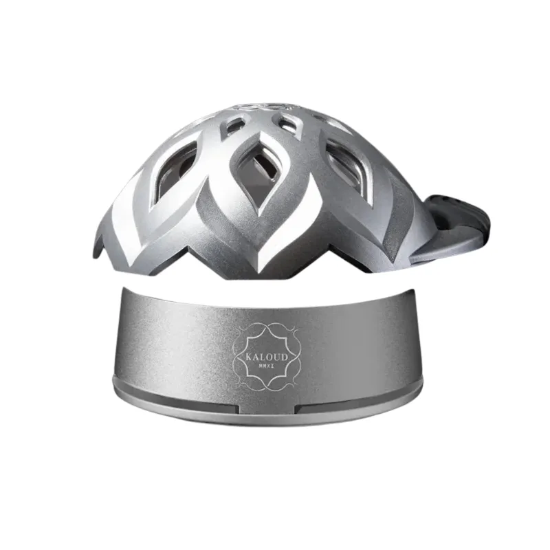 Gestor de calor Kaloud I+3 con base de acero inoxidable y cubierta de aluminio para cachimba silver