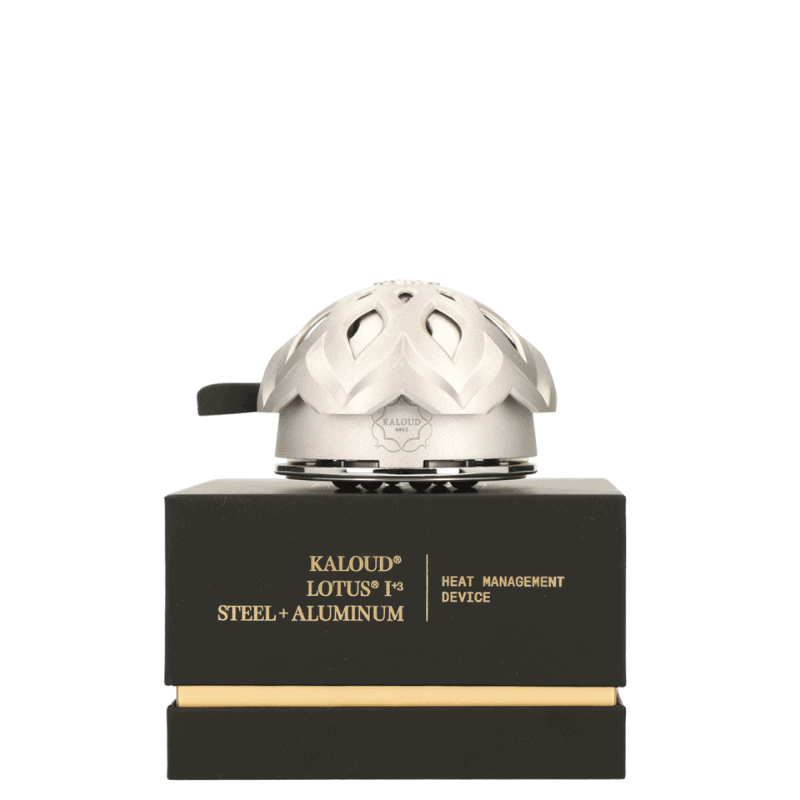 Gestor de calor Kaloud I+3 con base de acero inoxidable y cubierta de aluminio para cachimba