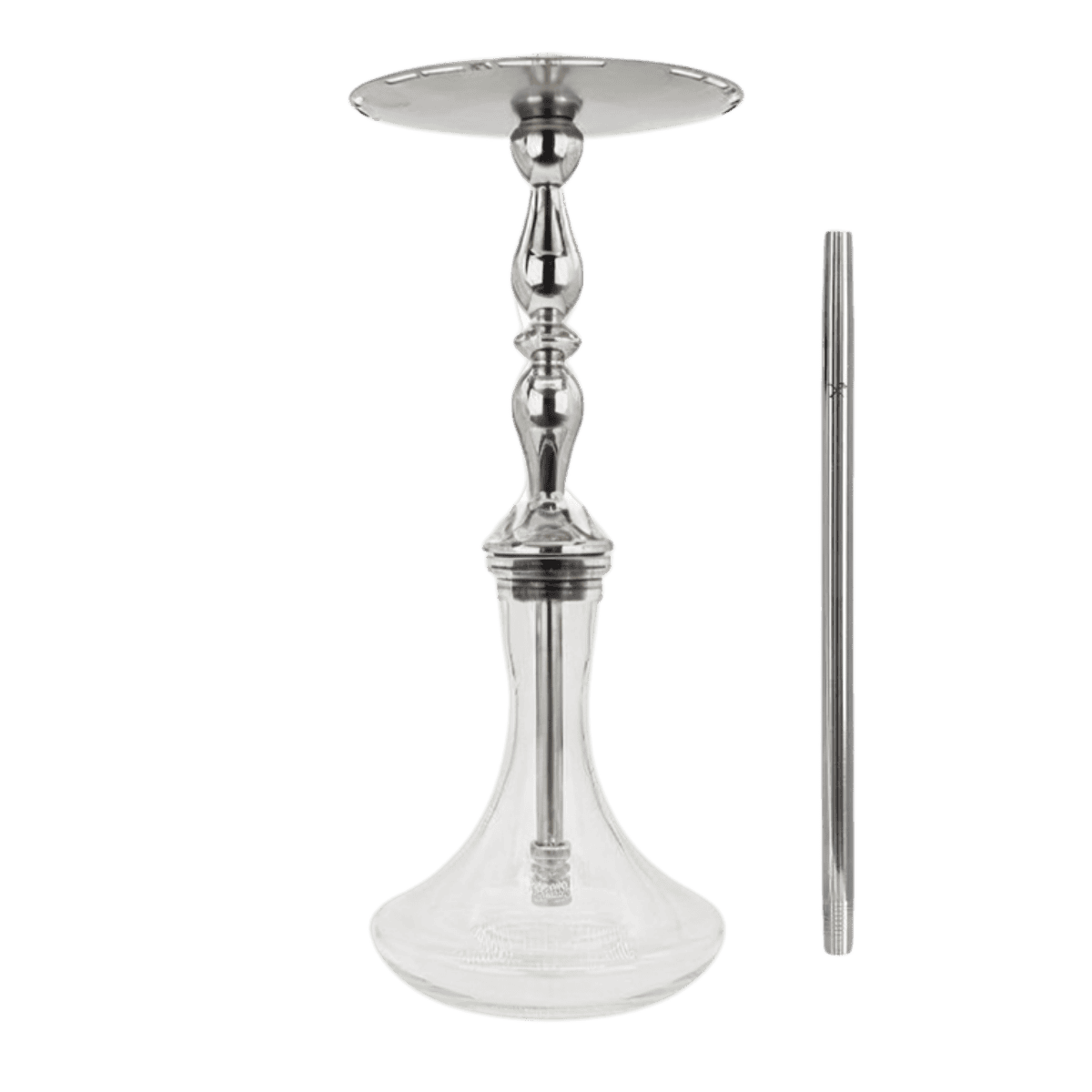 Cachimba VZ Hookah Tradi tradicional rusa en acero V2 y V4 con plato redondo y difusor ajustable