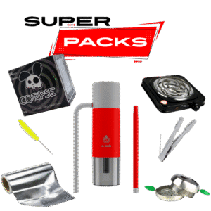 Pack cachimba El Badia P1 en aluminio con cazoleta, hornillo eléctrico 1000W, gestor de calor, manguera, pinzas, papel aluminio y carbón en The Good Shisha
