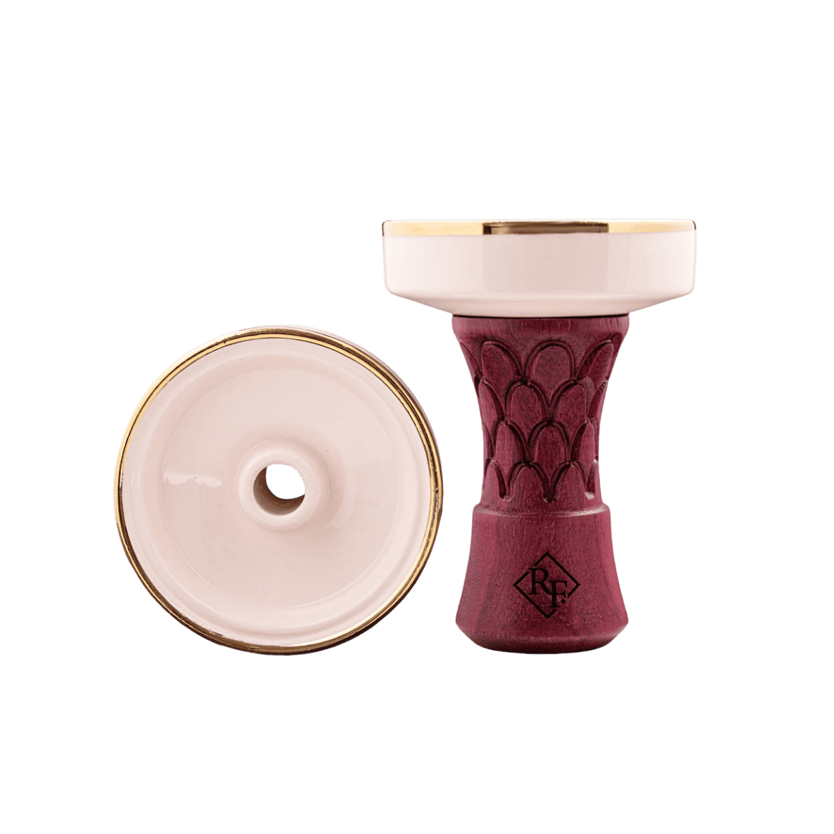 Cazoleta RF Wood Bowl de madera exótica africana con borde en oro de 18K