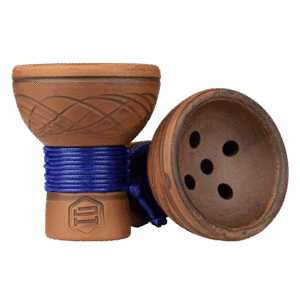 Japona Bowl Turkish Blue en barro rojo, estilo turco, con cuerda para evitar quemaduras y mejorar el agarre.
