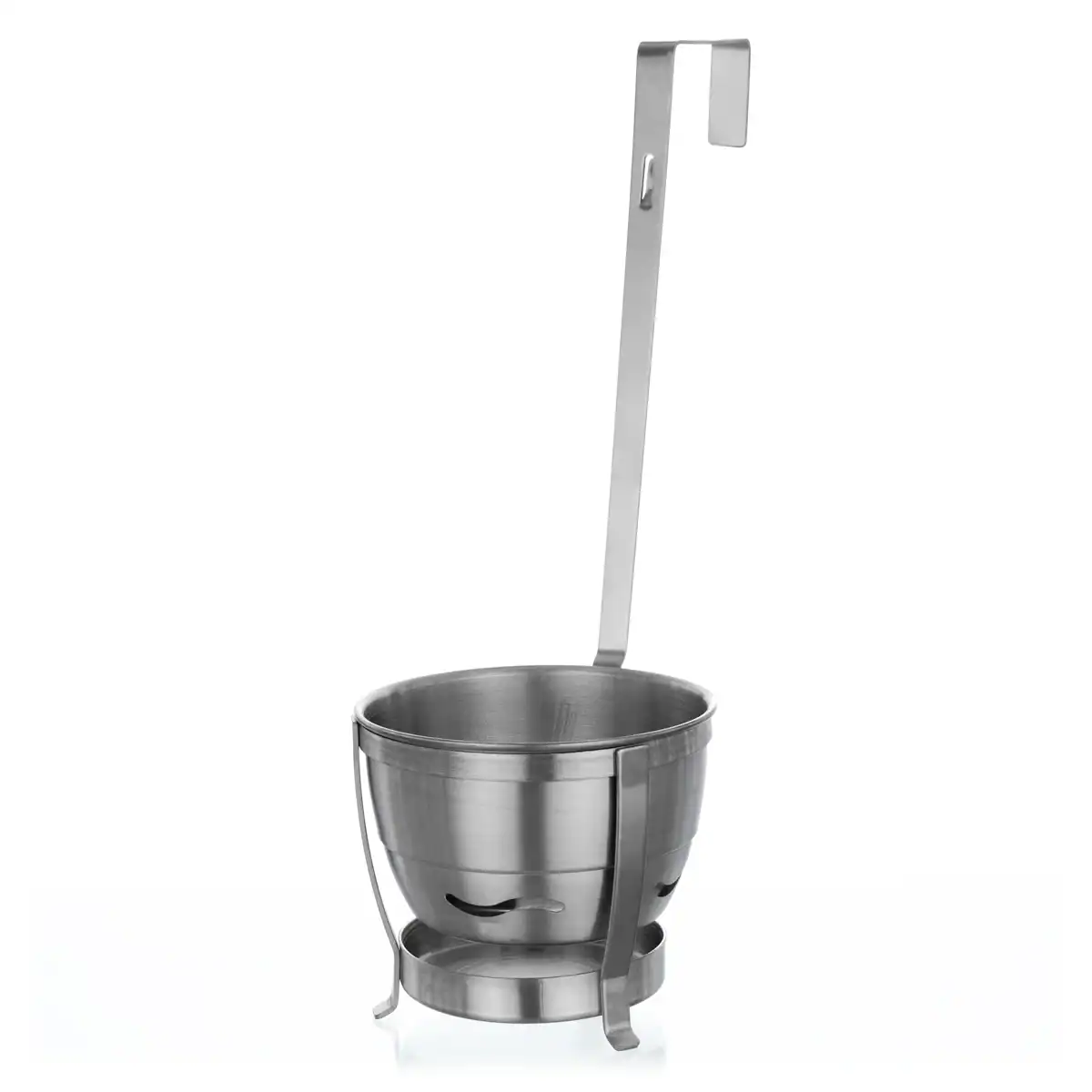 Carbonera Mini Pro para cachimba en acero inoxidable de 420g con rejilla separadora y mango ergonómico