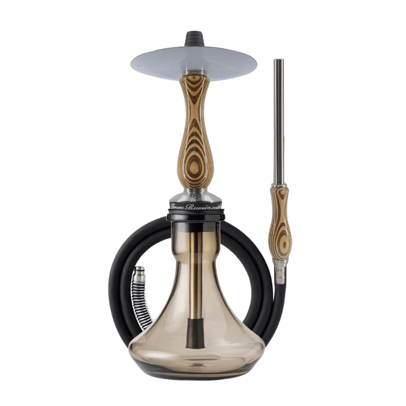 Cachimba RF Hookah Gunmetal Laminated de maderas exóticas laminadas y acero V2A