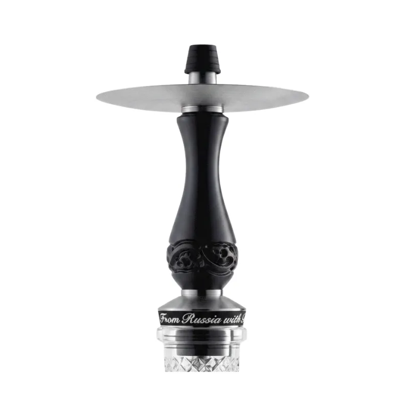 Cachimba RF Hookah Ebony Sheet artesanal en madera de ébano y acero V2A