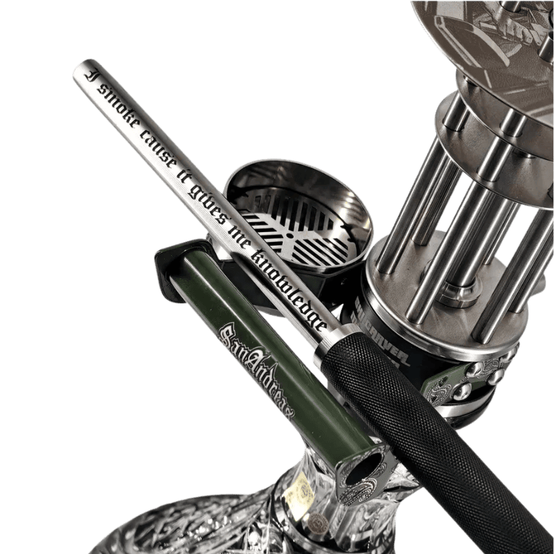 Cachimba Shi Carver MicroGun San Andreas edición limitada inspirada en GTA con acero inoxidable AISI 304 y cámara de poliacetato