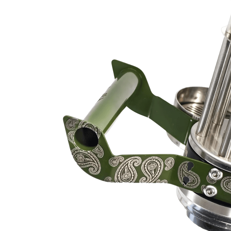 Cachimba en acero inoxidable, con diseño inspirado en la ametralladora, edición limitada.