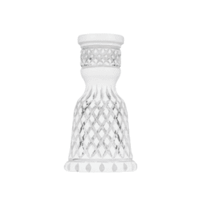Base de cristal Caesar Crystal Small Tradi Crown Cut White con Corte Corona