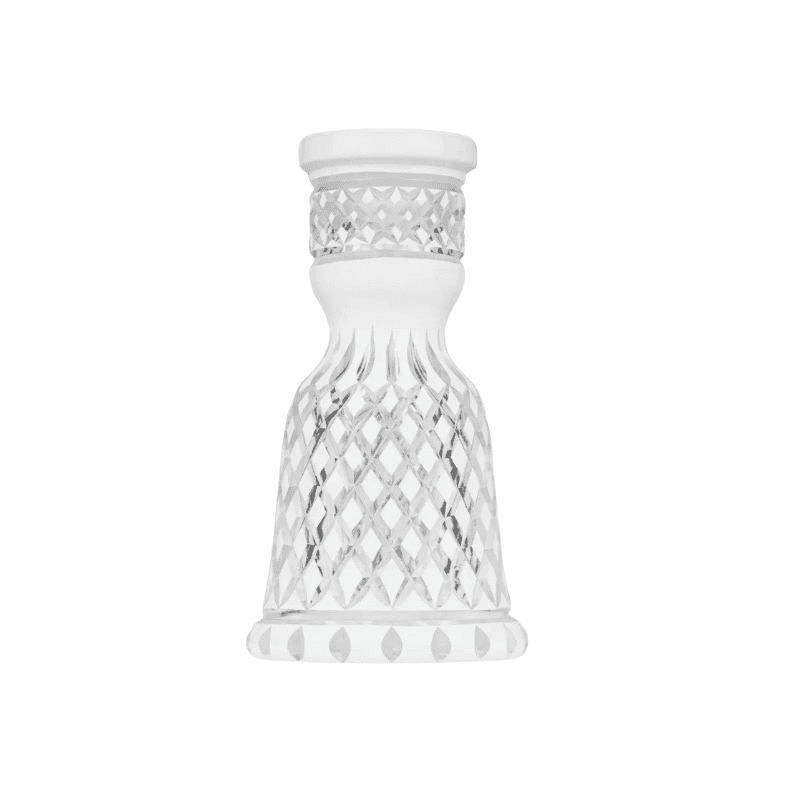 Base de cristal Caesar Crystal Small Tradi Crown Cut White con Corte Corona