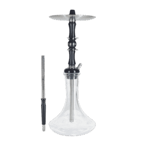 Cachimba Hookah Place Rock Star rusa de 60 cm fabricada en poliacetal de primera calidad y acero inoxidable con base transparente estilo ruso, purga por los orificios en la esfera del mástil, conector de manguera con juntas tóricas y difusor extraíble en The Good Shisha