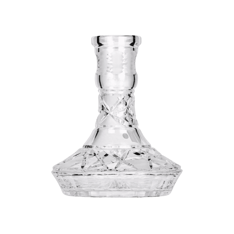 Base Caesar Mini Mars Cut Clear en cristal de Bohemia, edición especial para cachimbas mini